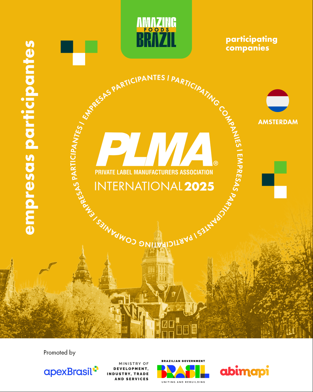 Brasil mantém participação na PLMA Amsterdam com 6 empresas fornecedoras para private label